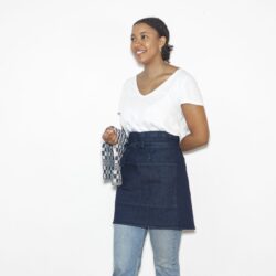 Bo Weevil Short catering apron (45x90cm) - heavy denim GOTS - 920045 - Image 3