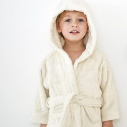 Alternative view of Bo Weevil Bathrobe for children - natuarl white - GOTS