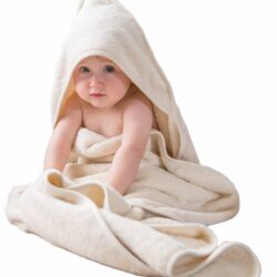 Bo Weevil Baby towel with hood 90x90cm - natural white - 981100