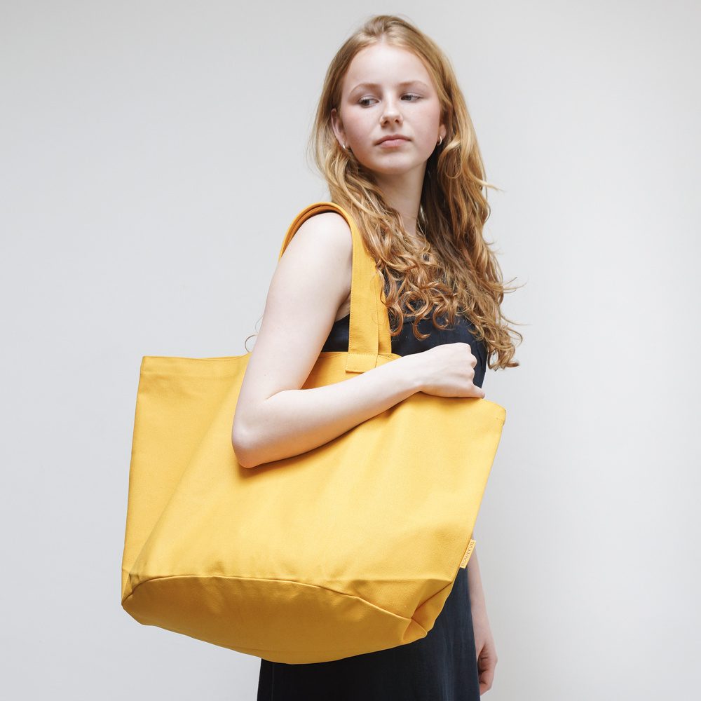 Bo Weevil Beach bag - golden yellow - heavy canvas - 60x38cm - 911020 - Image 2