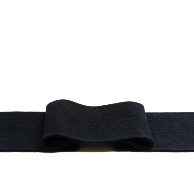 Bo Weevil Cuffs ready-to-use 1x1 ribbing with 5% elasthan - black - GOTS - 718102