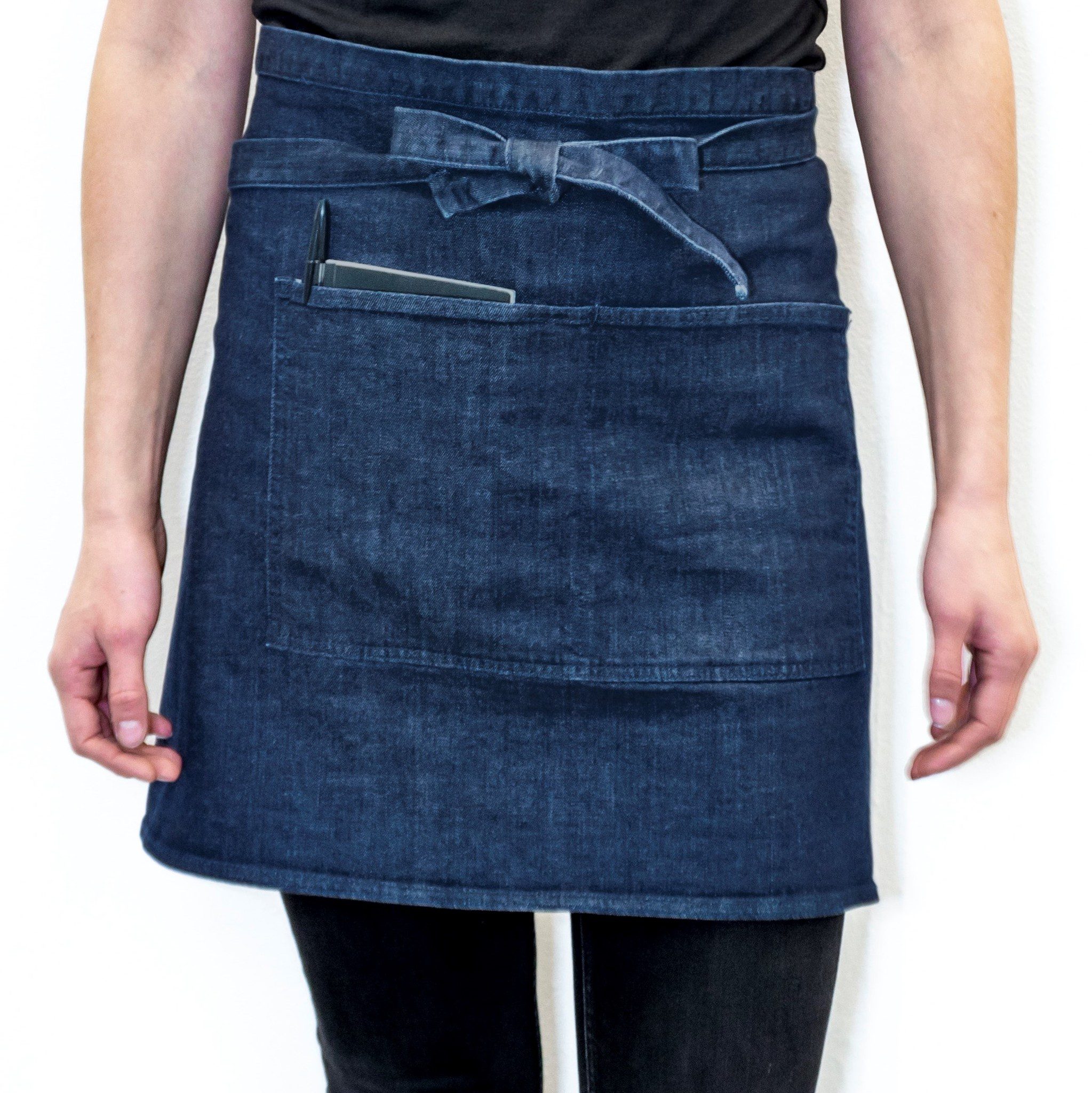 Bo Weevil Short catering apron (45x90cm) - heavy denim GOTS - 920045