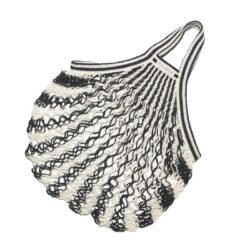 Bo Weevil Net bag bicolour with short handles - black & white 901502