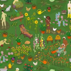 Hazeltjes Naked Gardening, organic jersey