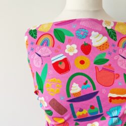 Hazeltjes Tea Time (Pink), organic jersey - Image 3