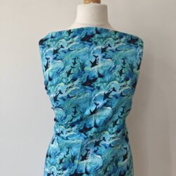 Hazeltjes Teeming Ocean Dolphines, organic jersey - Image 6