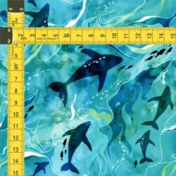 Hazeltjes Teeming Ocean Dolphines, organic jersey - Image 3
