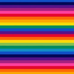 Hazeltjes Retro Rainbow Stripes,  organic jersey