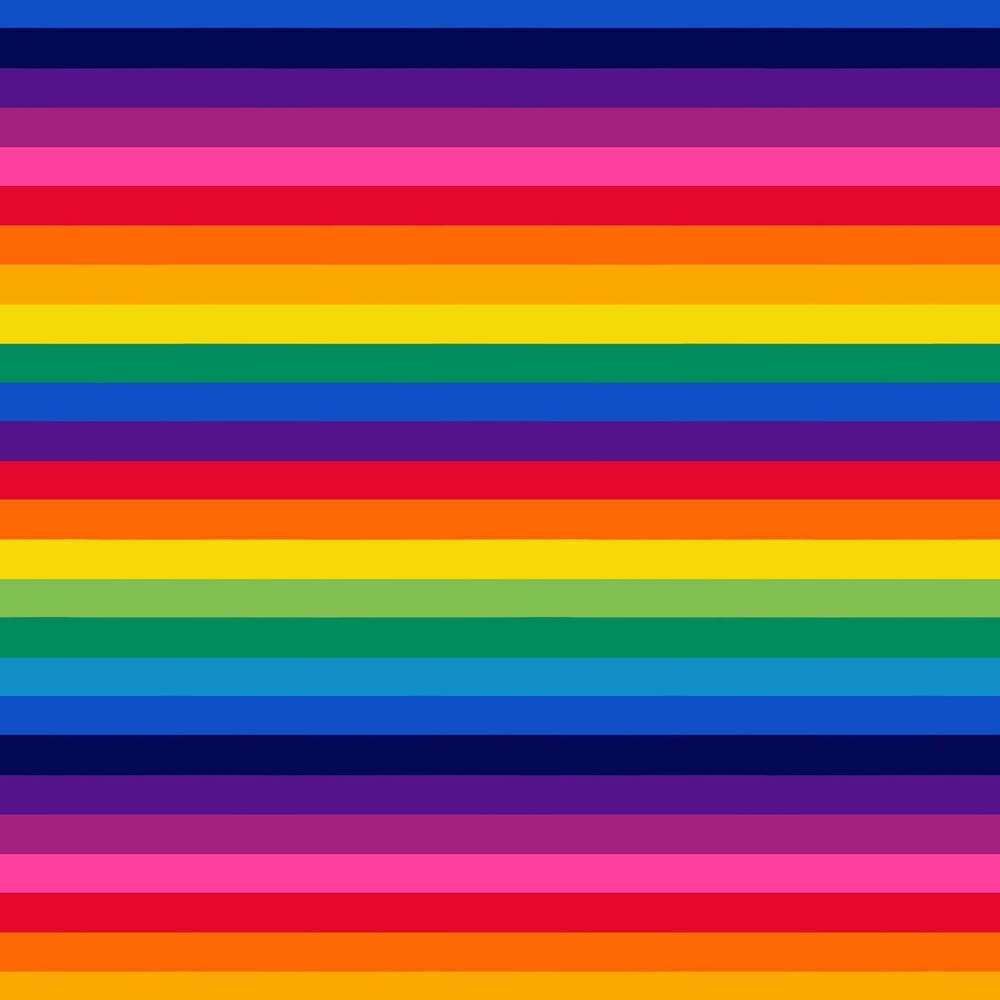 Hazeltjes Retro Rainbow Stripes, organic jersey