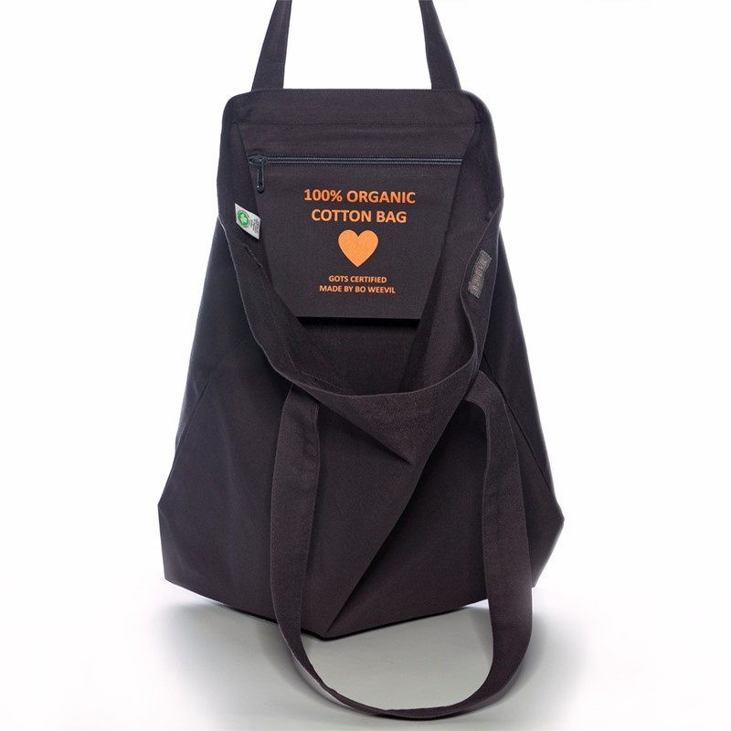 Bo Weevil Shopper tote XL (50 x 50cm ) - anthracite - GOTS - 916017